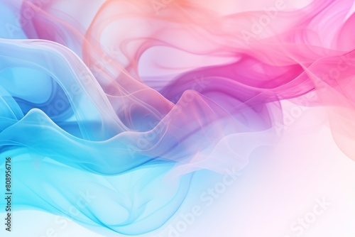 A colorful, smoke wave of pink, blue, and purple
