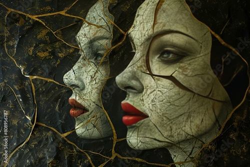 Maski natury - tajemnicze portrety kobiet photo