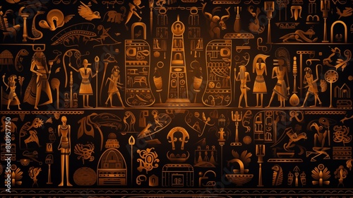 Background with Egyptian patterns.