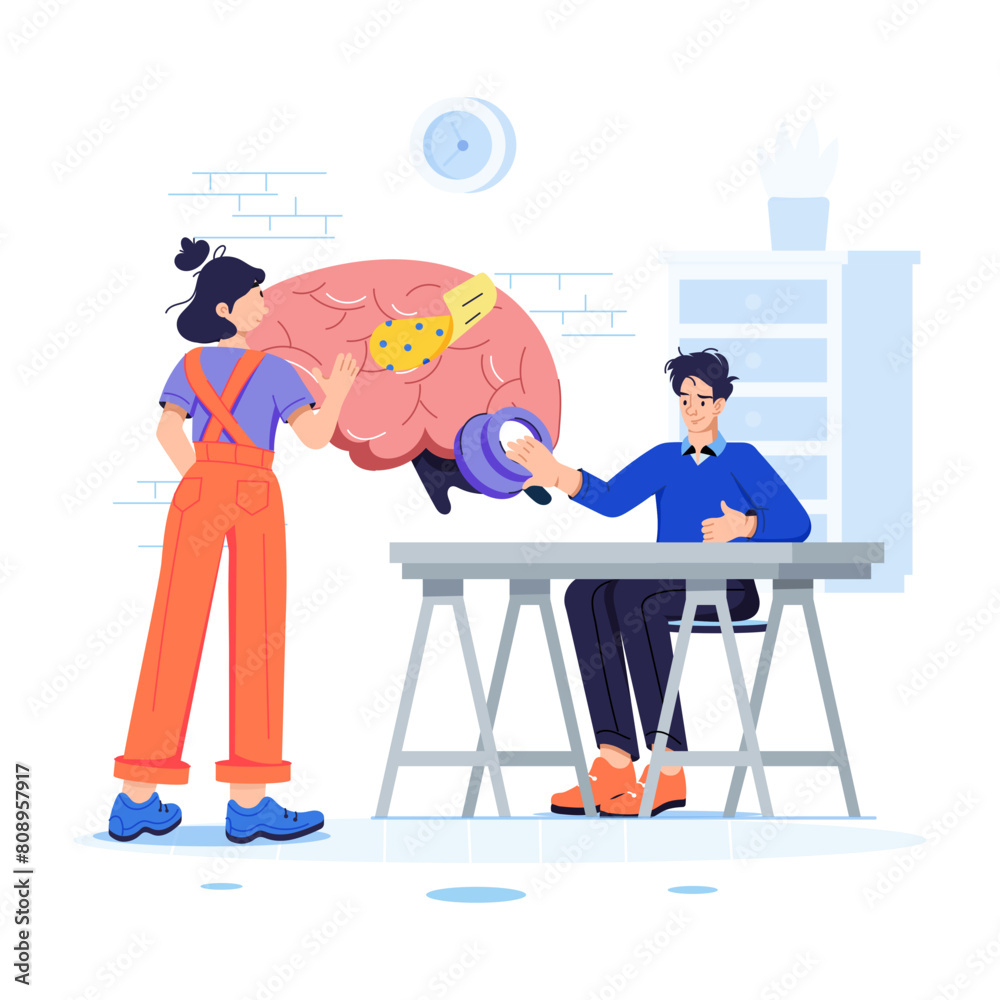 Fototapeta premium Check out flat illustration of psychological evaluation 