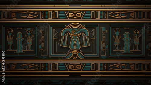 Background with Egyptian patterns.