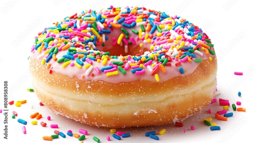 Isolated donut. Generative AI Isolated donut. Generative AI