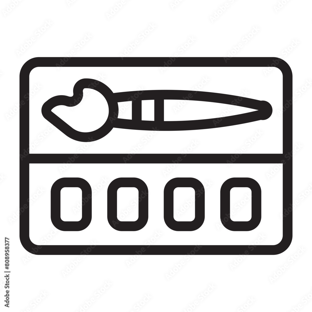 Watercolor line icon Watercolor line icon