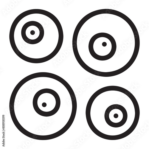 googly eyes line icon