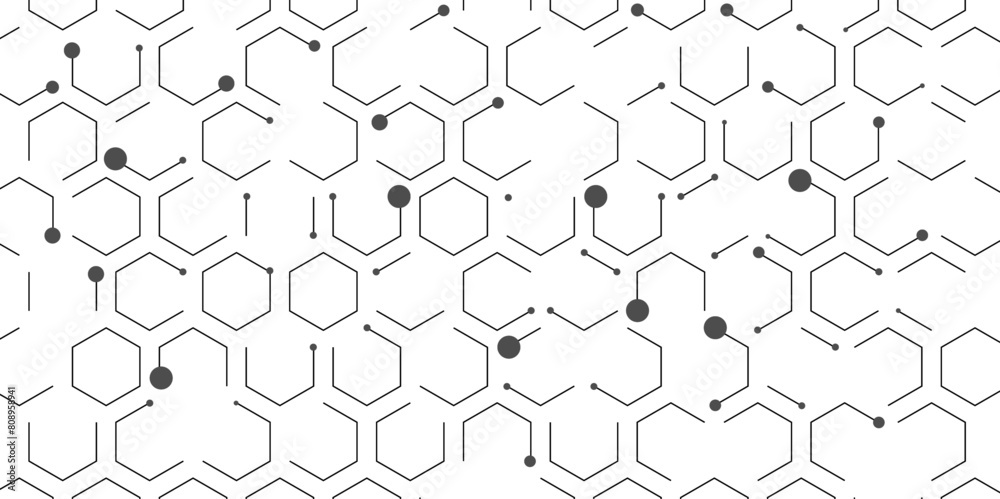 Seamless pattern of the hexagonal netting