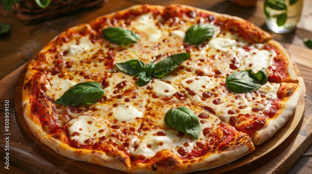 Margherita pizza. Generative AI Margherita pizza. Generative AI