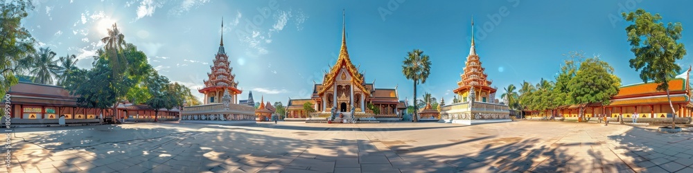 Magnificent Wat Phra That Phanom Temple in Northeastern Thailand