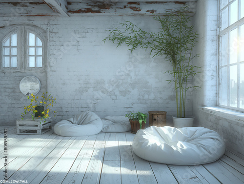 Chambre à coucher minimaliste photo