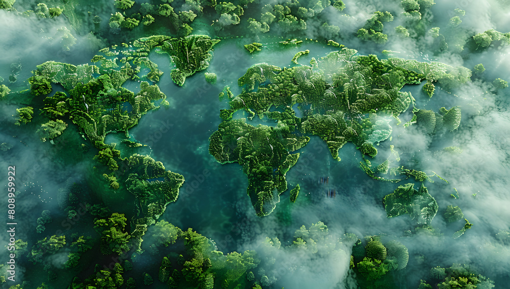 Fototapeta premium Emission Controls for a Green Globe : World Wildlife Day Celebrates Environmental Unity