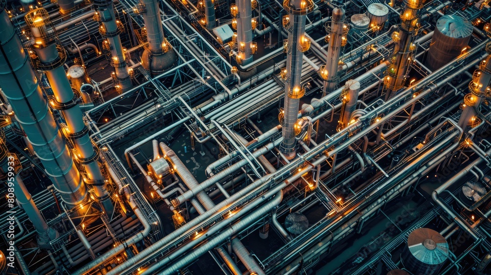 Oil refinery. Generative AI