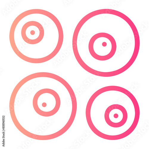 googly eyes gradient icon