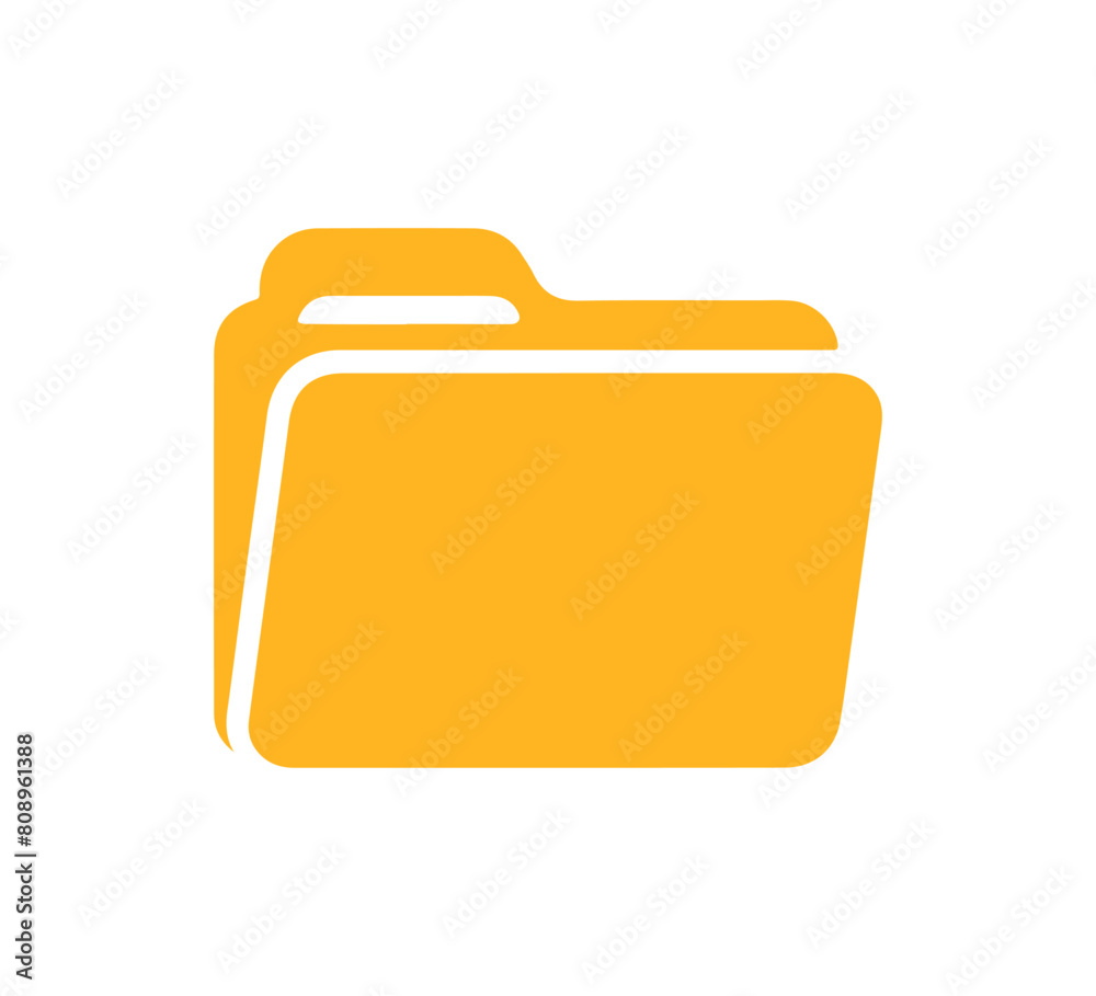 Folder icon simple vector minimal