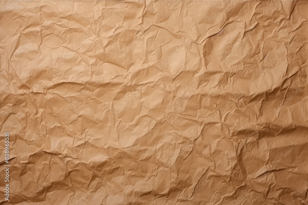 Brown crumpled paper texture, background Brown crumpled paper texture, background