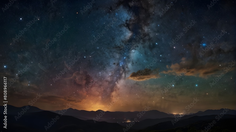 The cosmos filled with countless stars The cosmos filled with countless stars