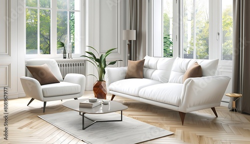 modern living room with sofa