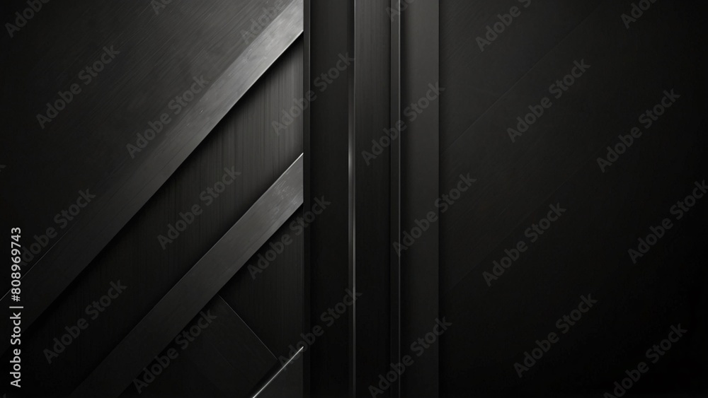 Fototapeta premium Clean and tidy dark metal background silver glow