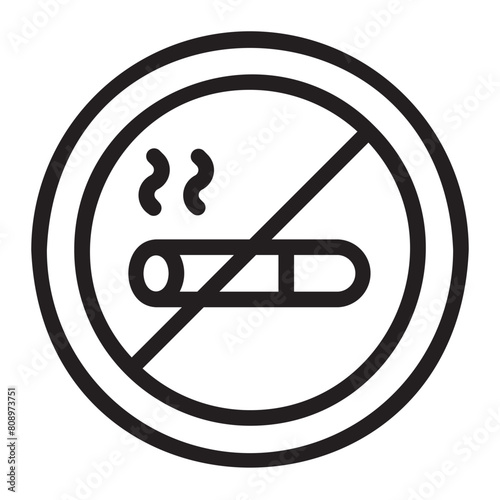 no smoking line icon
