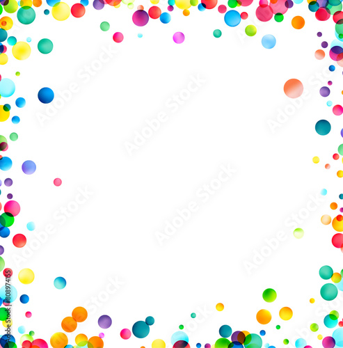 Bubbly Frame on White
