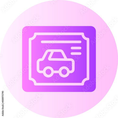 certificate gradient icon