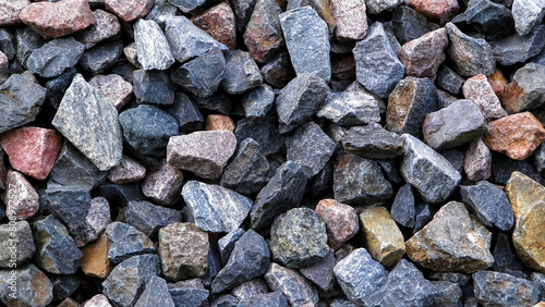 Close up of small stones as nature background. photo