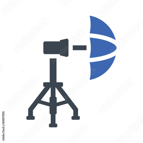 Photography umbrella lighting Icon