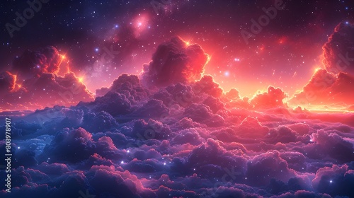 Cosmic Treasure:Visualizing Cash Value as a Nebula's Radiant Wealth © sathon