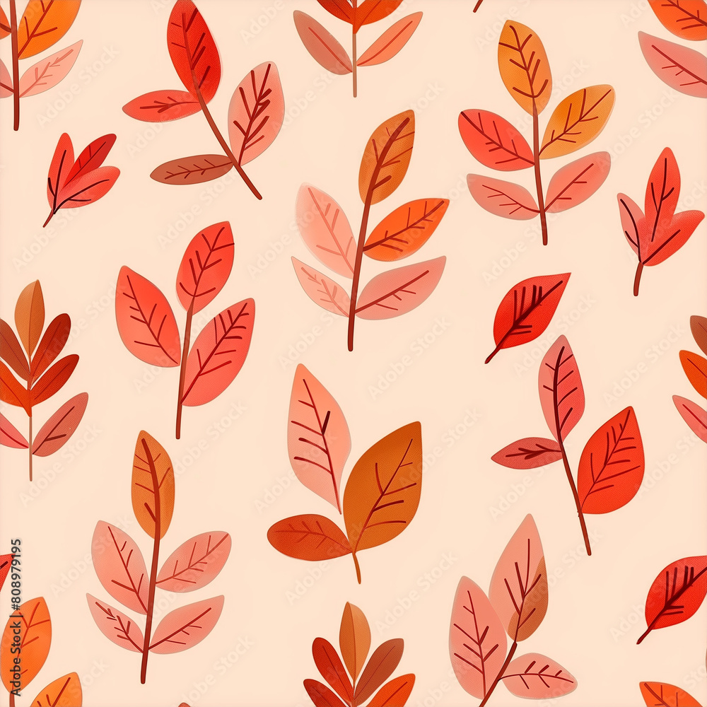 A vibrant tapestry of autumn leaves: A seamless pattern for capturing the essence of fall.