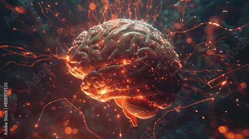 Human Brain with AI Neural Network 6 photo