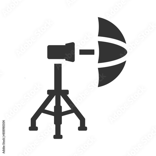 Photography umbrella lighting Icon