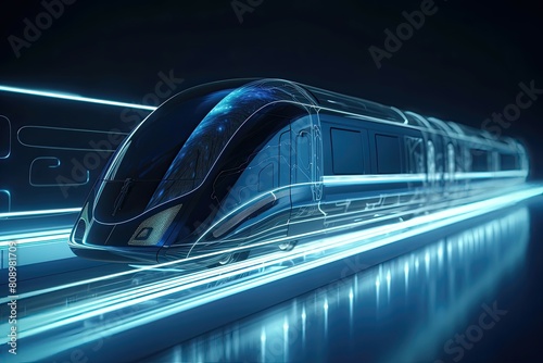 sci fi railway train passenger transport