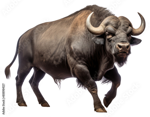 PNG African buffalo livestock wildlife mammal. AI generated Image by rawpixel.