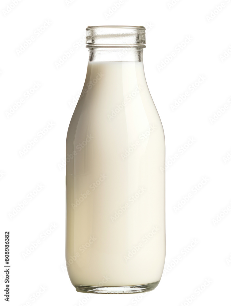 Bottle of fresh milk, PNG file of isolated cut-out object on transparent background, isolated on white background Bottle of fresh milk, PNG file of isolated cut-out object on transparent background, isolated on white background