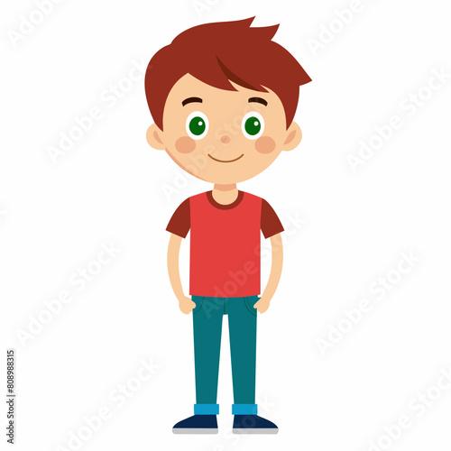 boy on white background 