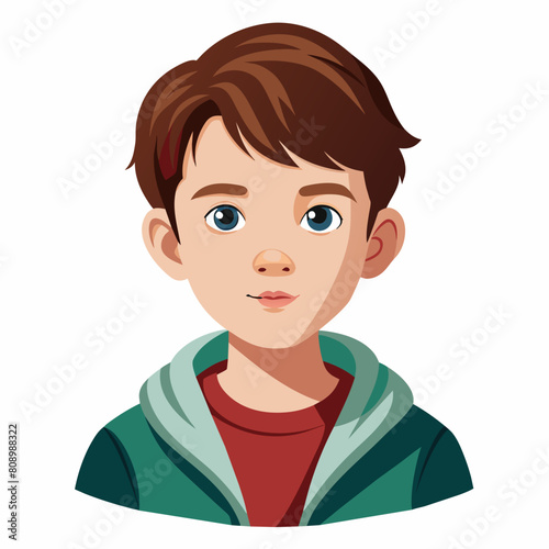 boy on white background 