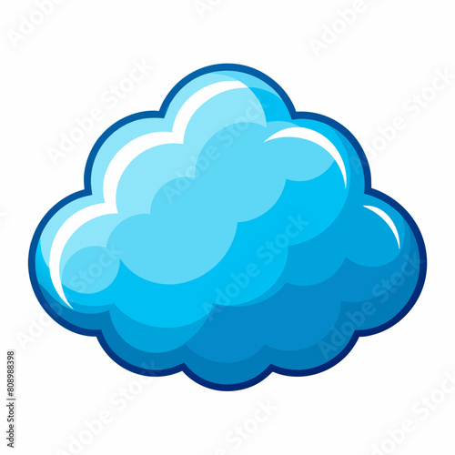 cloud on white background 