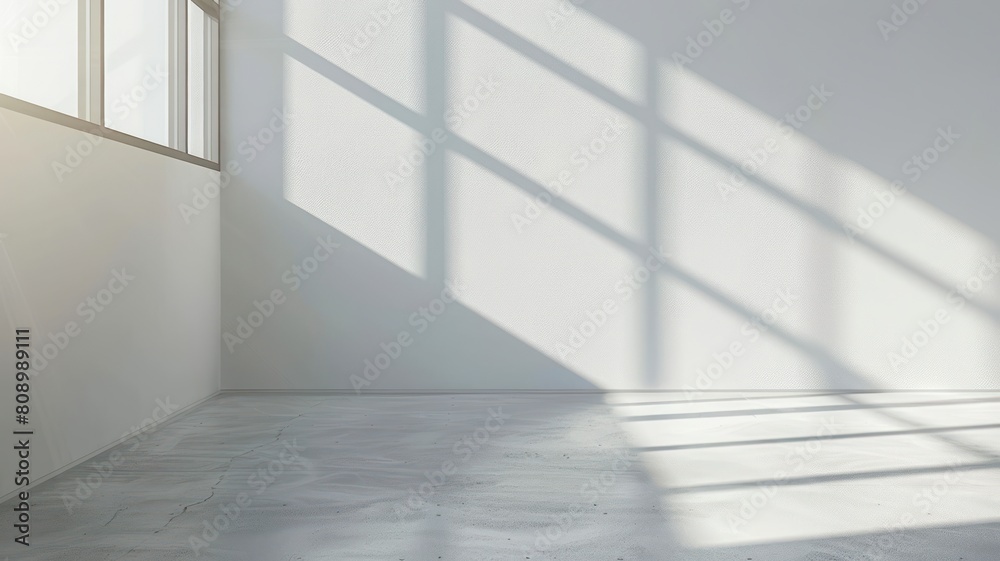 Obraz premium Light white wall with some sunlight texture background.