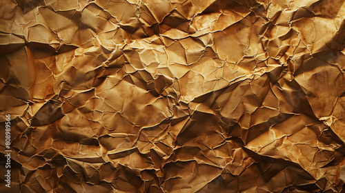 crumpled brown paper texture, vintage paper background, wrapping material, crease pattern