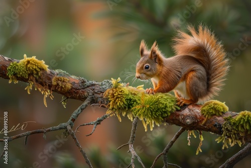 Squirrel on a Tree Branch