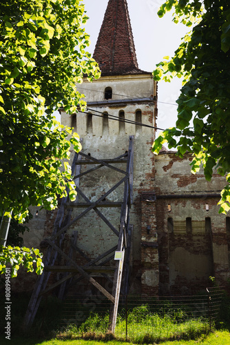 Old Transylvania Saxon Village medieval fortified church Romania