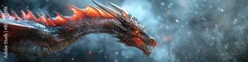 Draco Stormbringer The Mythical FireBreathing Dragon of Medieval Fantasy and Powerful Warrior in an Epic Battle photo