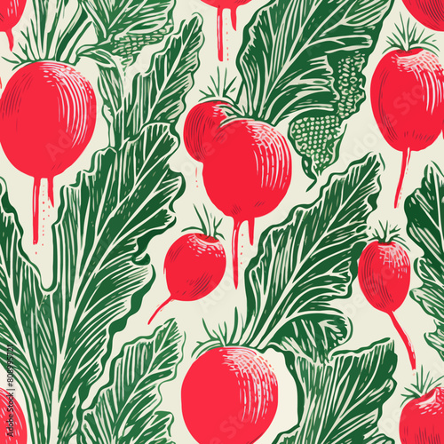 Seamless Colorful Beetroot Pattern
