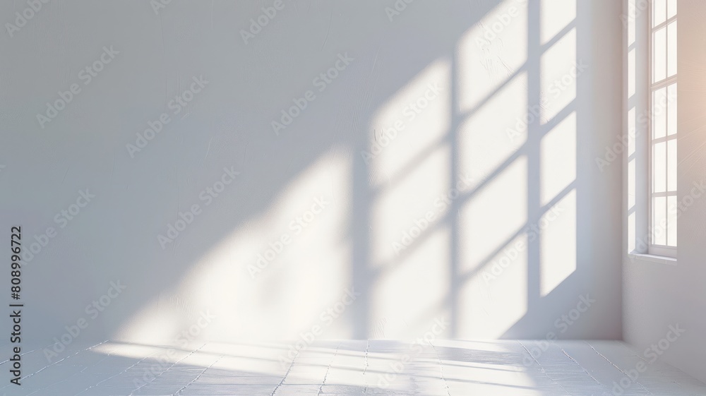 Shadow on white wall with empty table for product presentation, minimal, copy space texture background. Shadow on white wall with empty table for product presentation, minimal, copy space texture background.