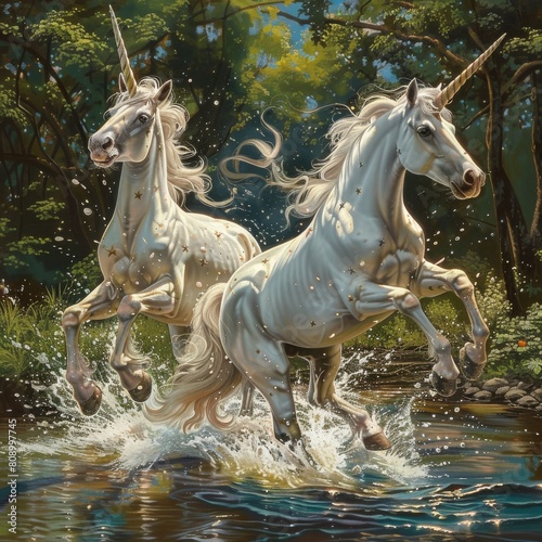 Joyful Unicorns Frolicking