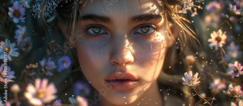 Thalia Frostflower A Solitary Elf Enchantress in a Winter Wonderland
