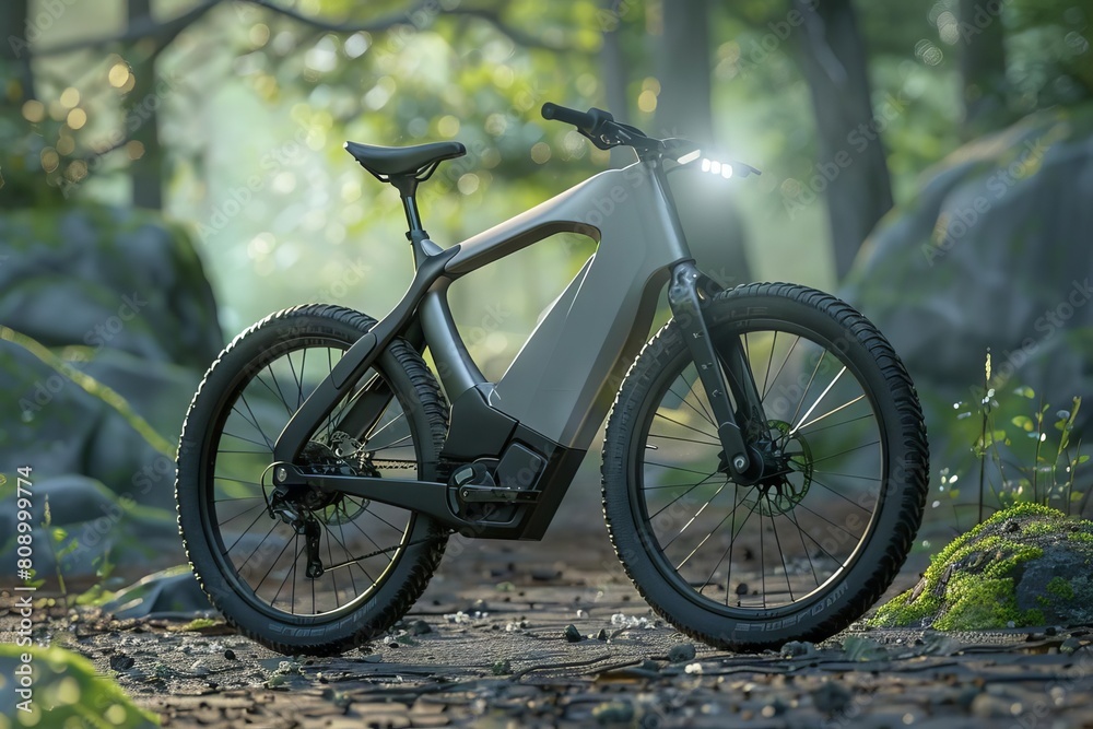sleek electric bicycle design with builtin battery for urban commuting and adventure 3d product render