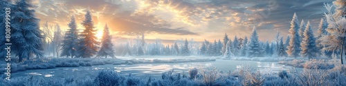 Solstice Frostwind A Stunning D Rendering of Winters Arctic Chill © Sittichok