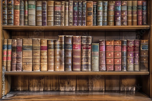 joyful image of a books on a bookshelf, angle