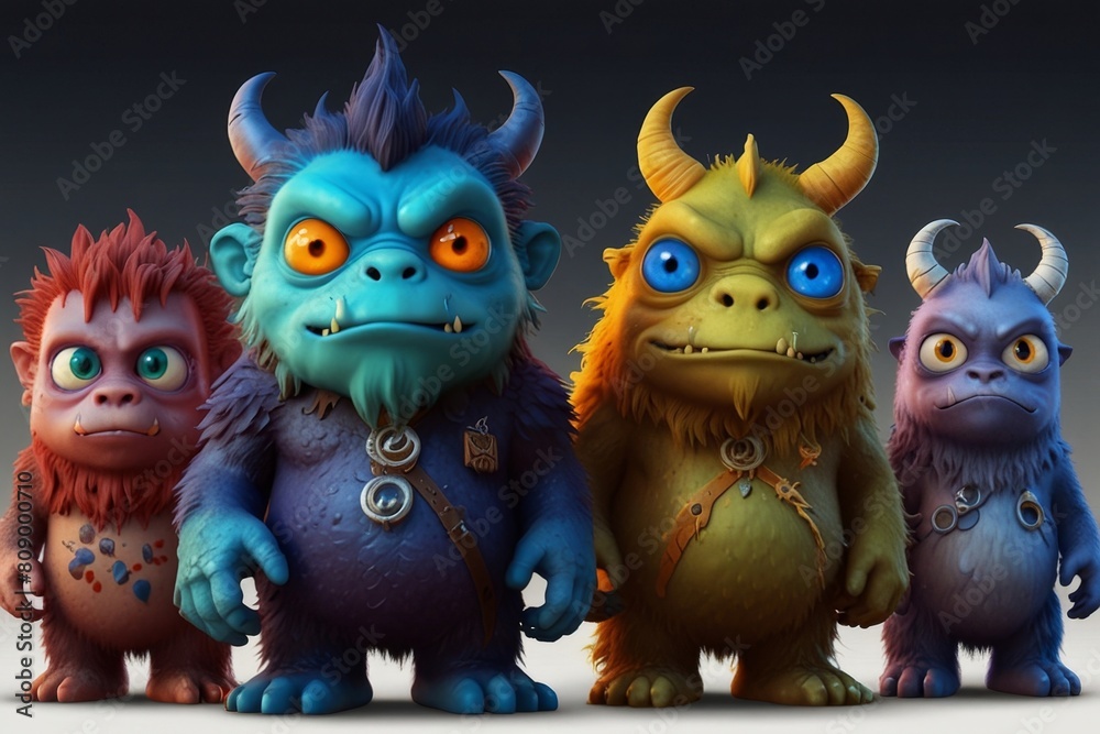 3D Monster charactor and fantasy