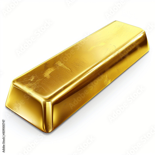 Realistic vector of a golden bar on the white background - vector