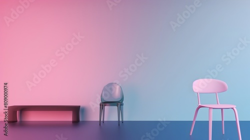 Iconic Design Furniture in Pastel Gradient Background